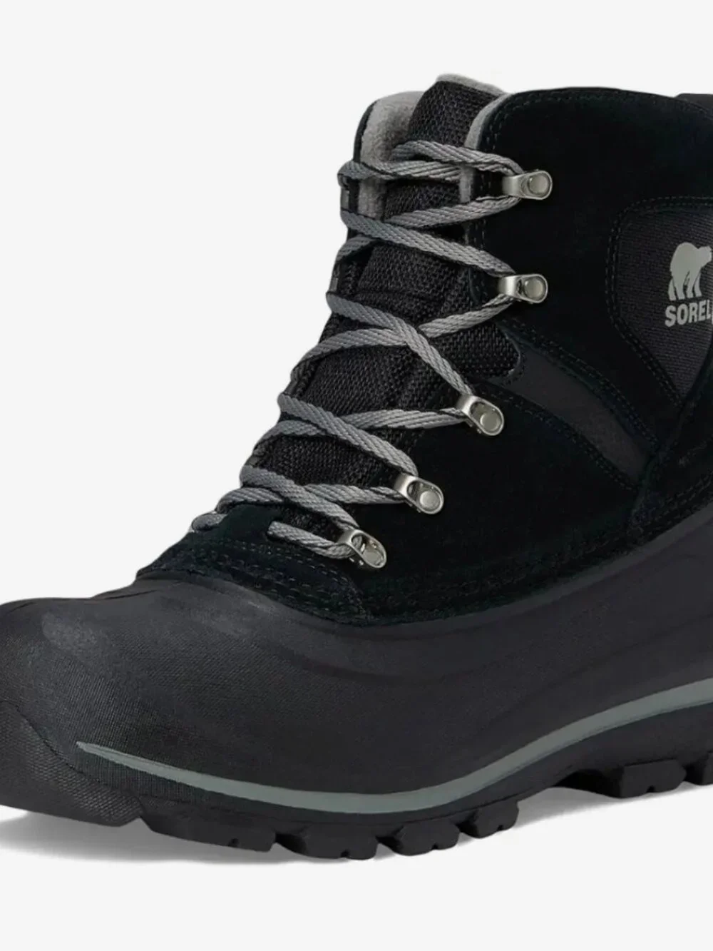 Sorel Buxton Lace Snow / Duck Boot Black Quarry Men's Size 11 NEW NM2737-010